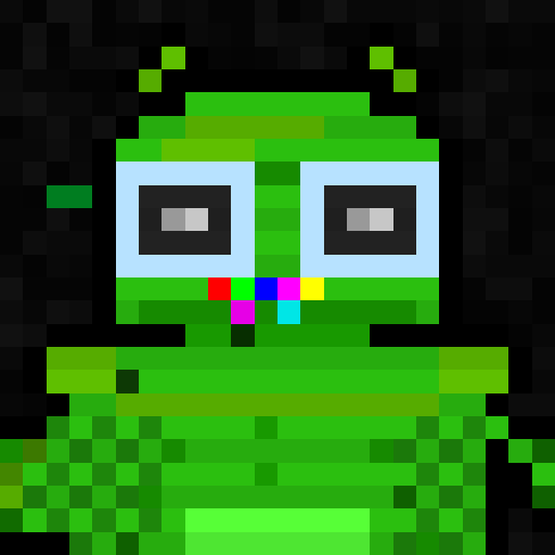 Compact green Shellcore robot